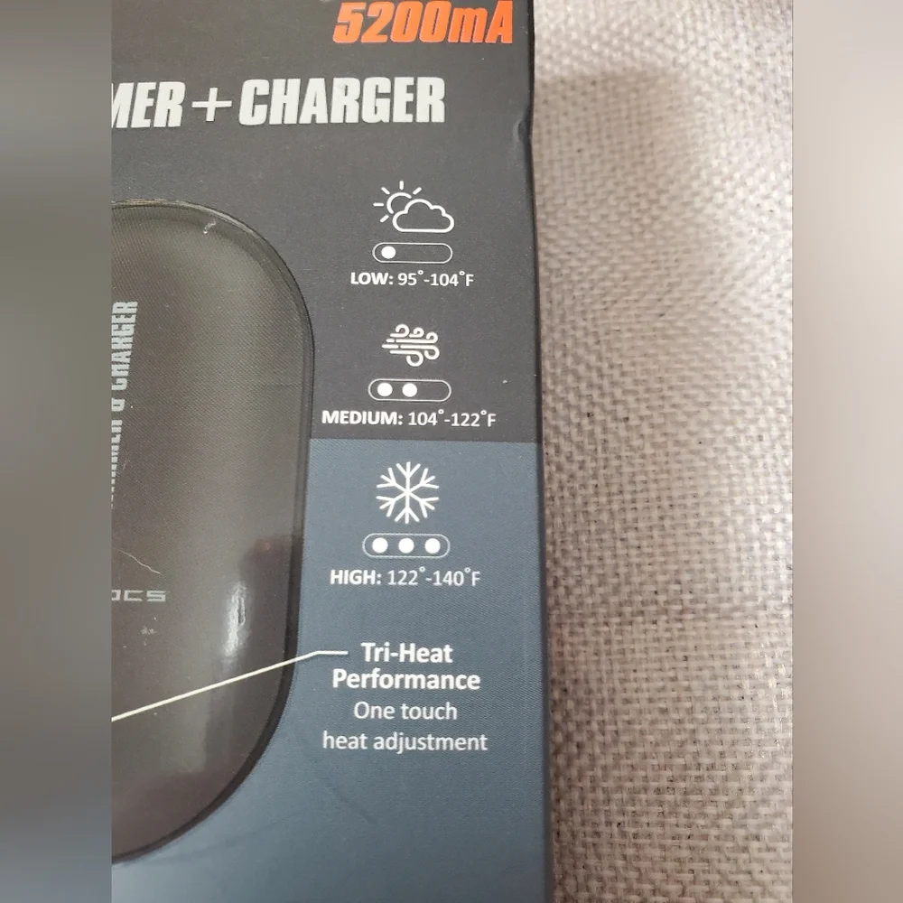 HotMocs Rechargeable Hand Warmer & Charger NIB